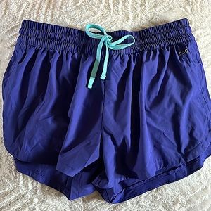 Navy purple athletic shorts